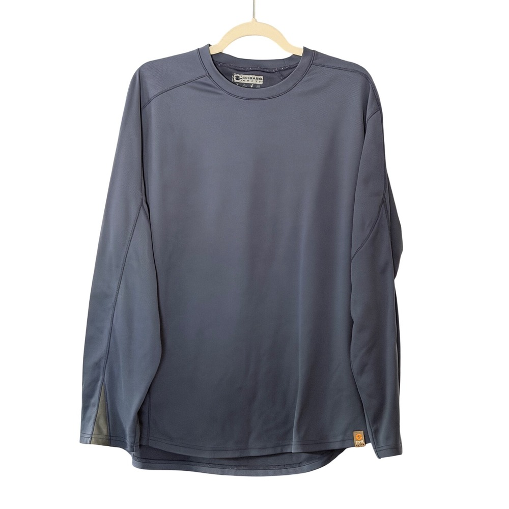 GH Bass Earth Men's L Blue Terra Dry Performance Long Sleeve Shirt | SKU 1142